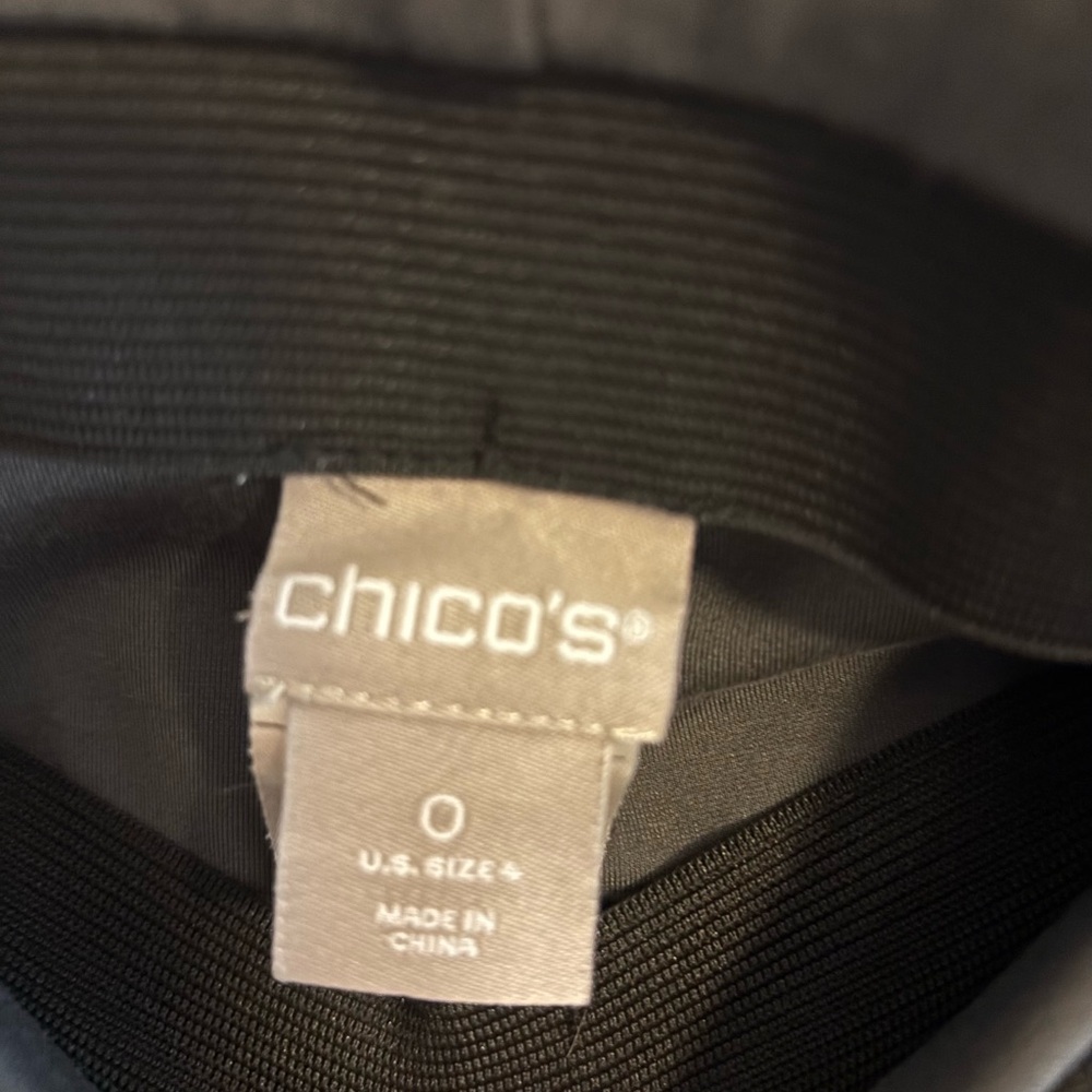 Chico's Dark Gray Trousers w/ Elastic Waistband - Picture 2 of 3